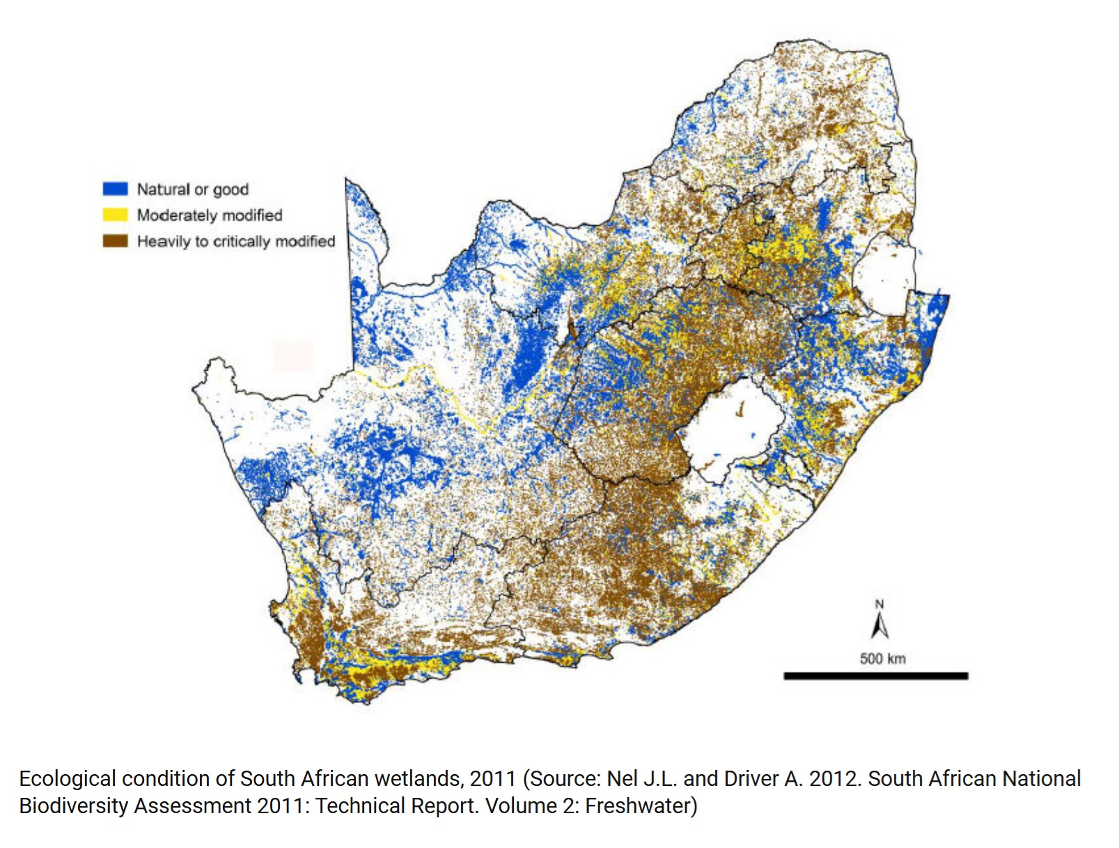 Wetland ecological condition map