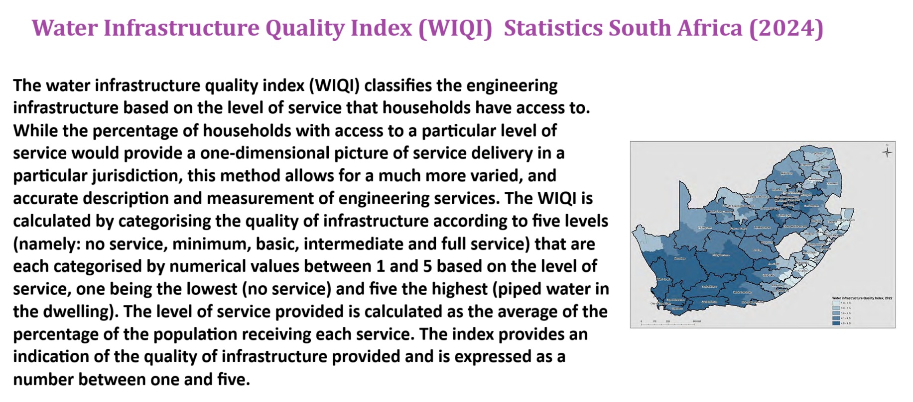 Explained Water Infrastructure Quality Index Table